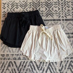 Women's (1) Beige & (1) Black Skorts, sold together!
